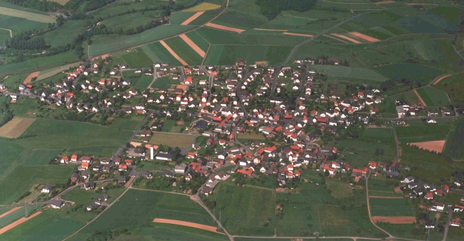Luftaufnahme Friedensdorf 1990